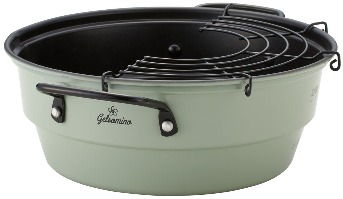 Mannen Gelsomino Tempura Pot with Wire Rack 23cm GEL-1