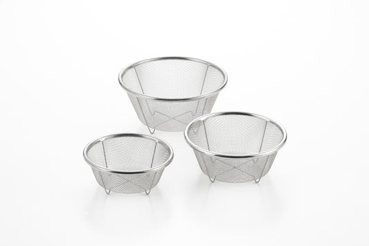 Yoshikawa Mizulead II Stainless Steel Mini Colander Set of 3 13/15/17cm SJ3466