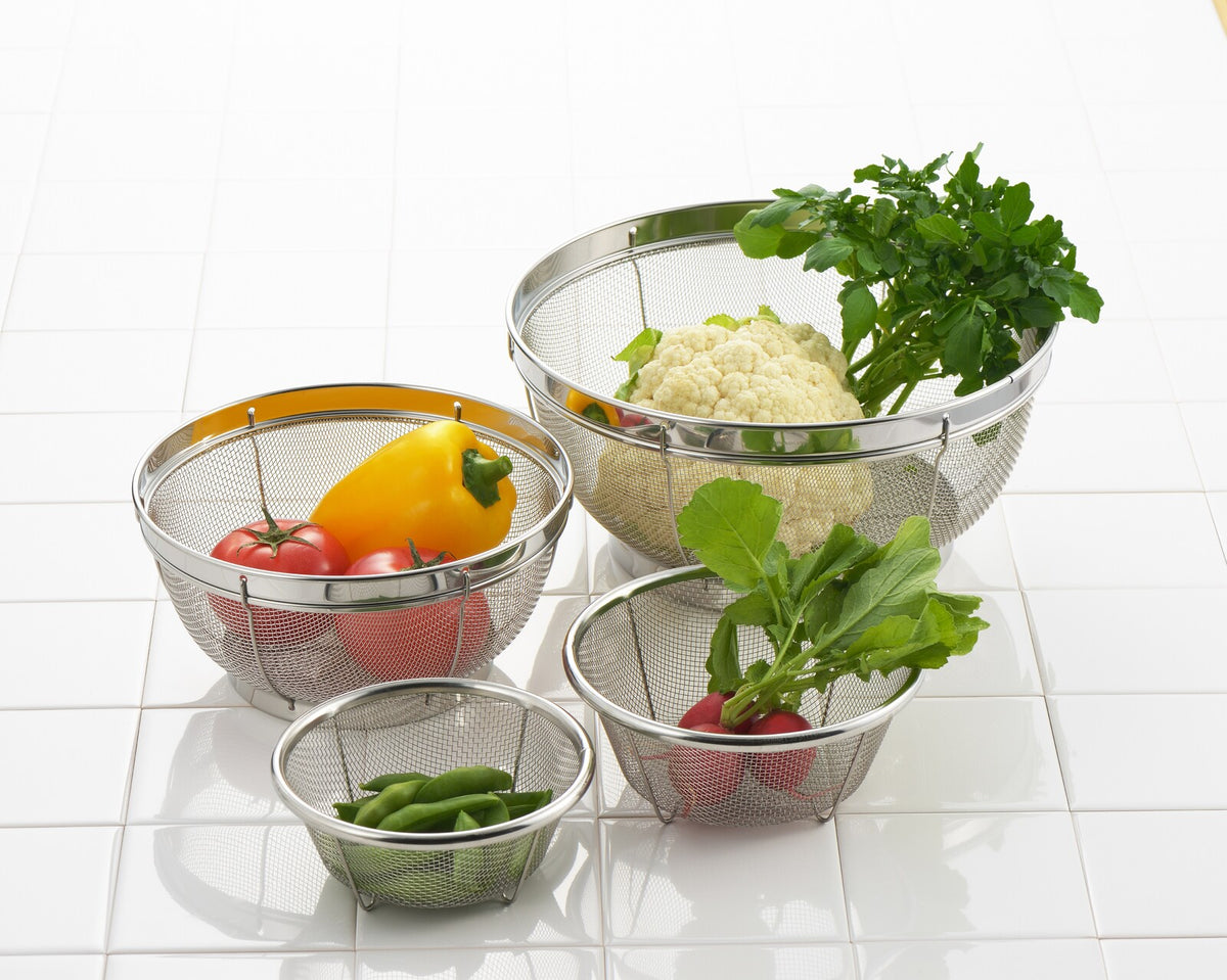 Yoshikawa Mizulead II Stainless Steel Colander Set 13/15/19/25cm SJ3468