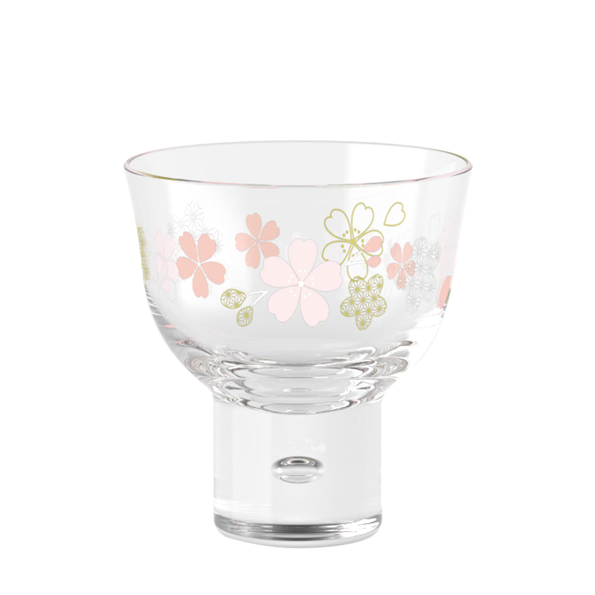 Toyo-Sasaki Glass Wamon Sakura Footed Sake Cup 07600-J423