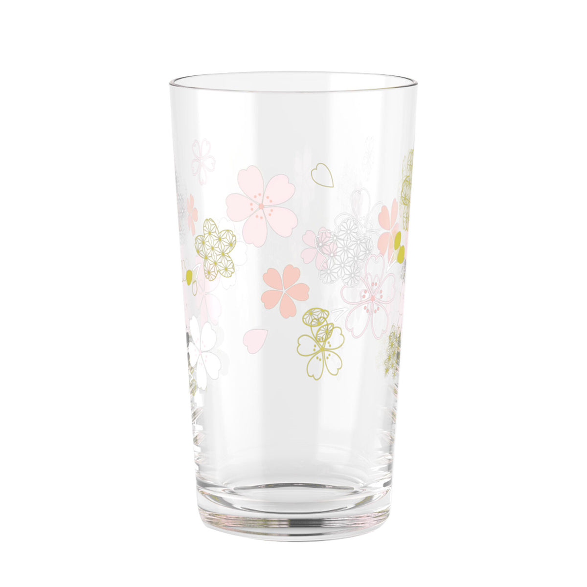 Toyo-Sasaki Glass Wamon Sakura Sake Cup, Elongated BT-20203