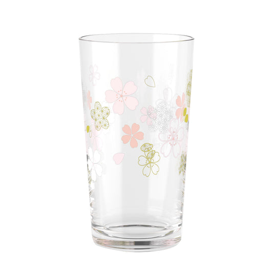 Toyo-Sasaki Glass Wamon Sakura Sake Cup, Elongated BT-20203