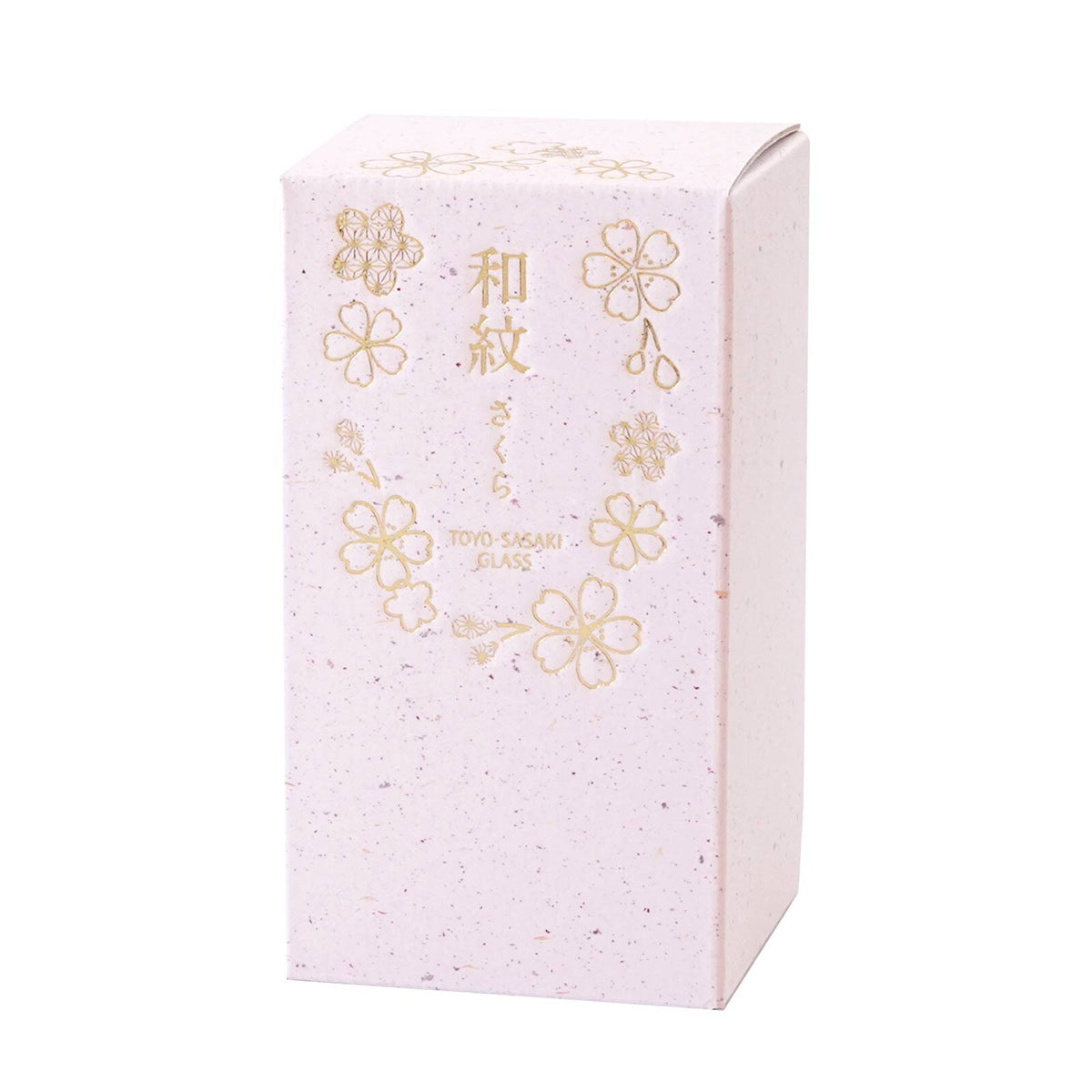 Toyo-Sasaki Glass Wamon Sakura Sake Cup, Elongated BT-20203