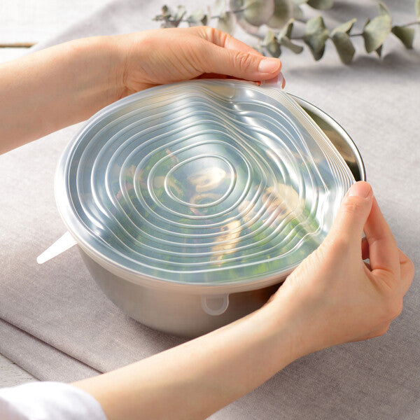 Wahei Freiz Square Silicone Stretch Lid (4-Piece Set) RE-7361