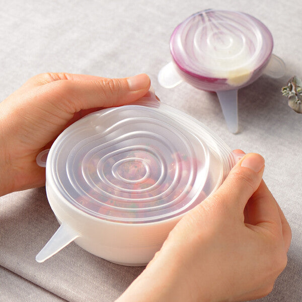 Wahei Freiz Round Silicone Stretch Lid L (3-Piece Set) RE-7360