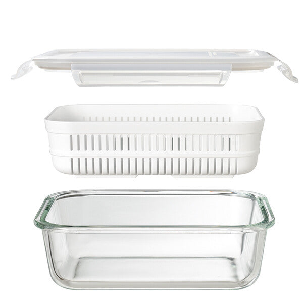 Wahei Freiz Heat-Resistant Glass Square Container Set