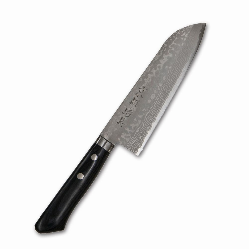 Kyoto Katsugu 17-Layer Molybdenum Damascus Santoku Knife 165mm