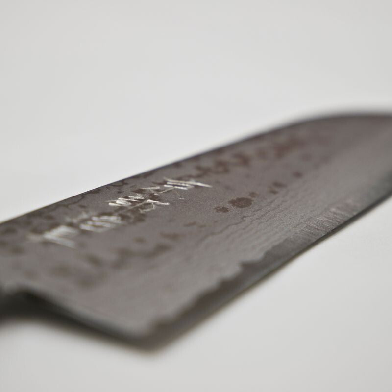 Kyoto Katsugu 17-Layer Molybdenum Damascus Santoku Knife 165mm