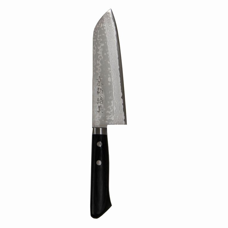 Kyoto Katsugu 17-Layer Molybdenum Damascus Santoku Knife 165mm