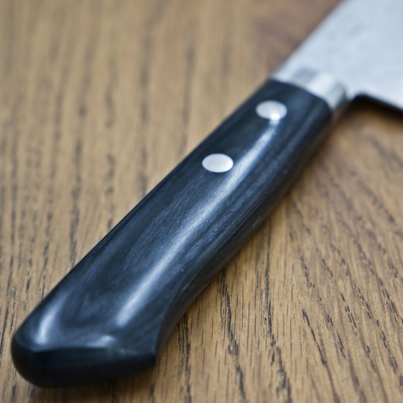 Kyoto Katsugu 17-Layer Molybdenum Damascus Santoku Knife 165mm