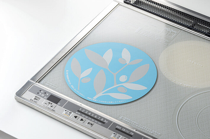 Takagi Metal IH Cooktop Protector Mat 220mm Olive Blue SK-IMOBL