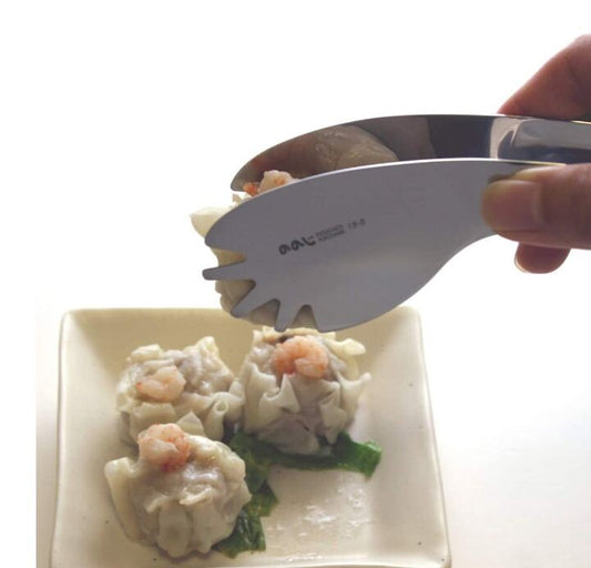 Nonoji Relish Tongs Double Claw Stainless Steel 14.7cm LTG-S06SA