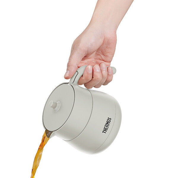 Thermos Vacuum Insulated Teapot 450ml Light Gray TTE-450