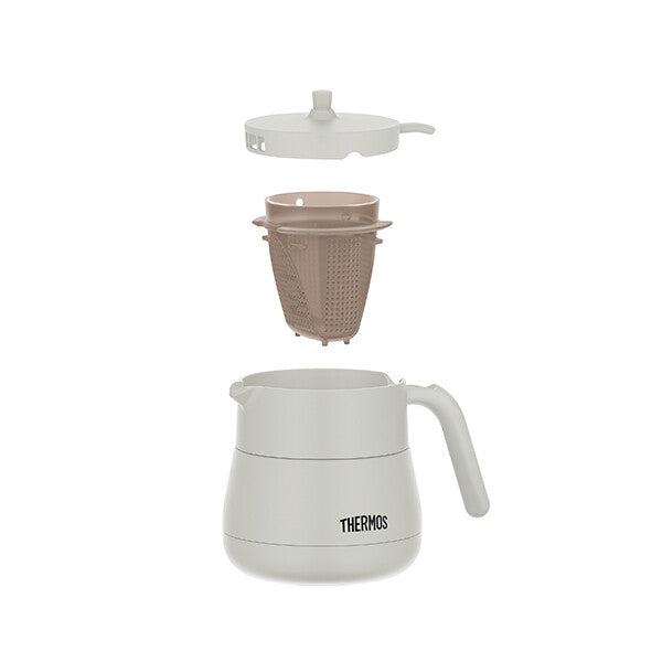 Thermos Vacuum Insulated Teapot 450ml Light Gray TTE-450