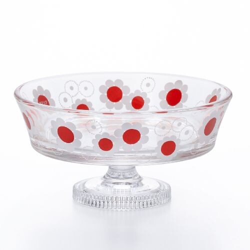Aderia Retro Stemmed Dessert Glass Shallow Flower Wheel