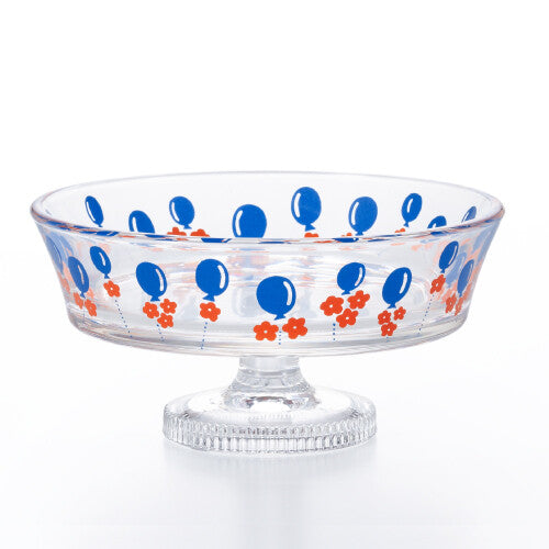 Aderia Retro Footed Dessert Glass Shallow Balloon Design
