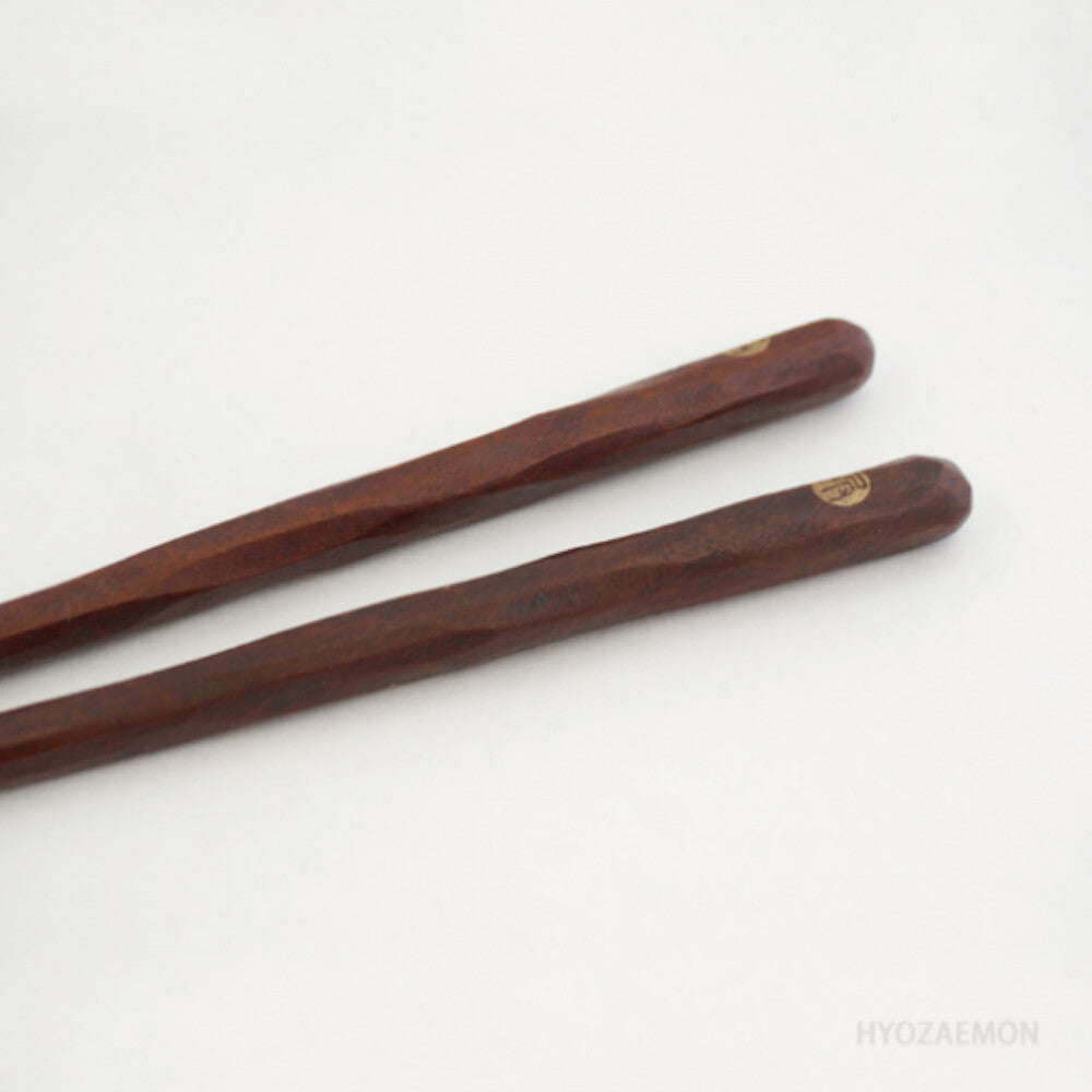 Hyozaemon Kezuri-Bashi Hand-Carved Manilkara Wood Chopsticks Large 23.5cm