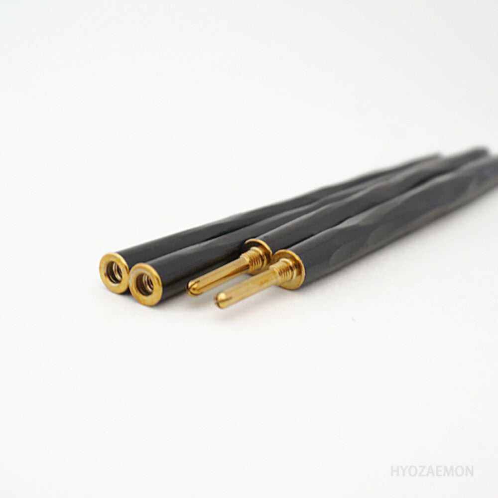 Hyozaemon Portable Kezuri Chopsticks with Case Ebony Large 23.5cm