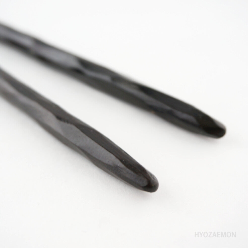Hyozaemon Portable Kezuri Chopsticks with Case Ebony Medium 21.5cm