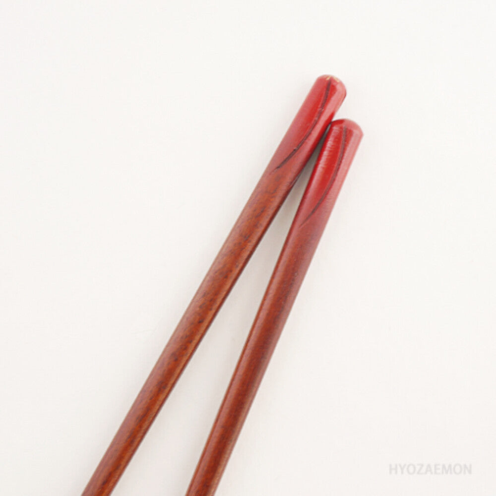 Hyozaemon Hobashira Dishwasher-Safe Chopsticks Red Medium 21.5cm