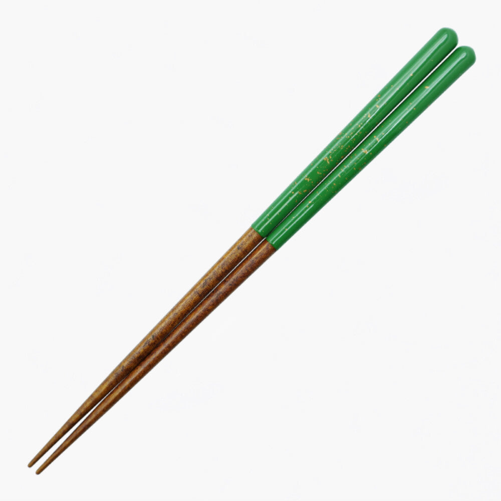 Hyozaemon Dishwasher Safe Chopsticks Gold Scatter Green 23.5cm
