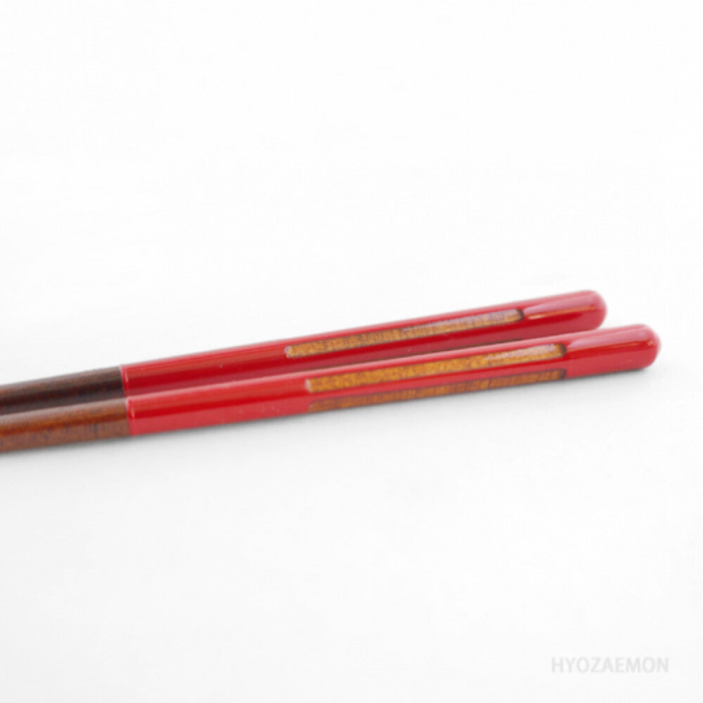 Hyozaemon Hori Yonjo Dishwasher-Safe Chopsticks Red Medium 21.5cm