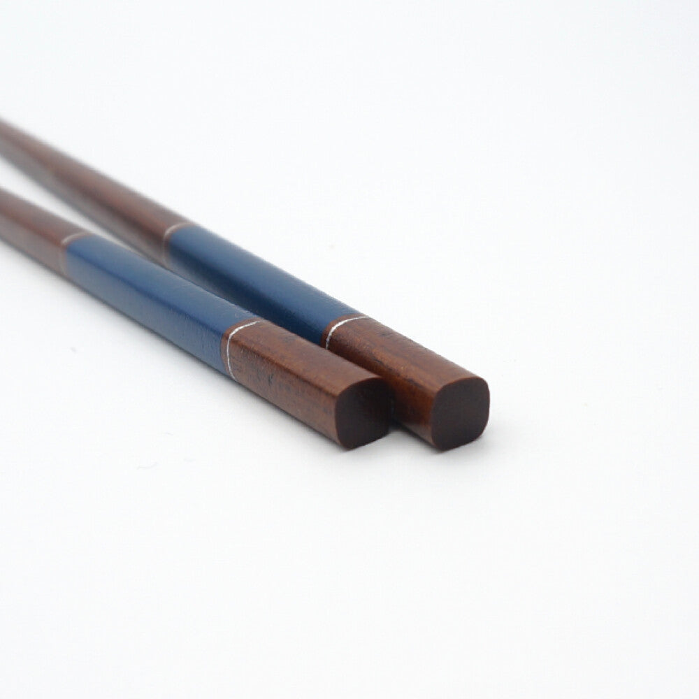 Hyozaemon Square-Tip Chopsticks Genji Blue 23.5cm