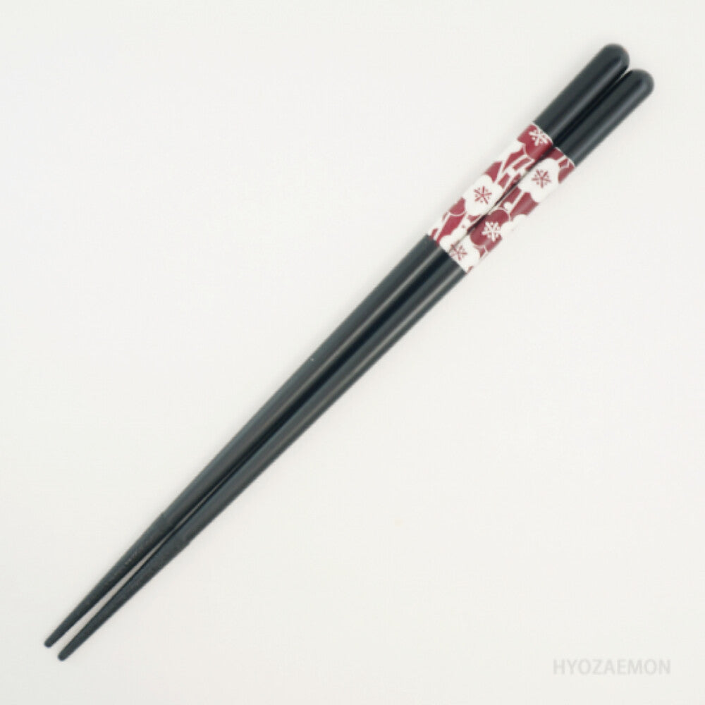 Hyozaemon Dishwasher Safe Chopsticks Red White Plum Blue 23.5cm