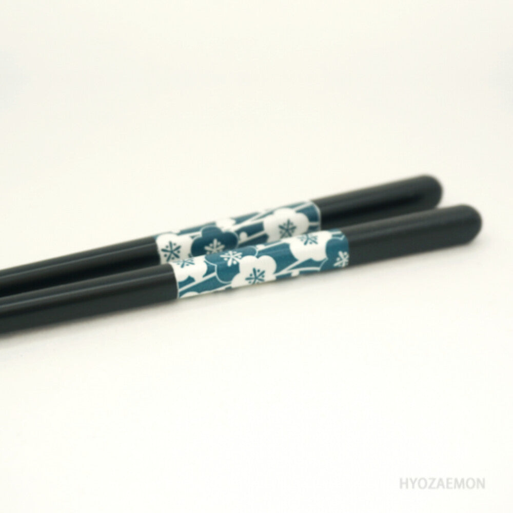 Hyozaemon Dishwasher Safe Chopsticks Red White Plum Blue 23.5cm