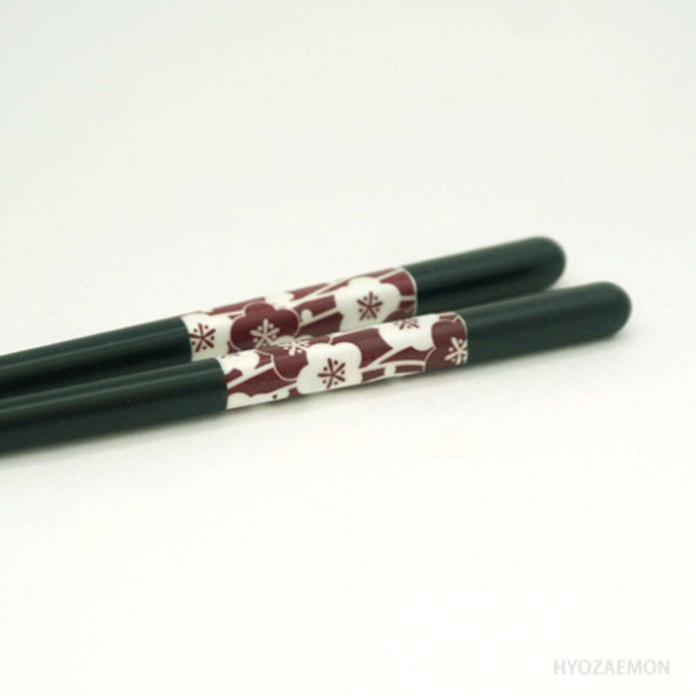 Hyozaemon Dishwasher Safe Chopsticks Red White Plum Blue 23.5cm