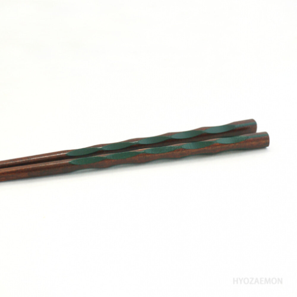 Hyozaemon Kikkou-bori Square-Tip Chopsticks Red Medium 21.5cm