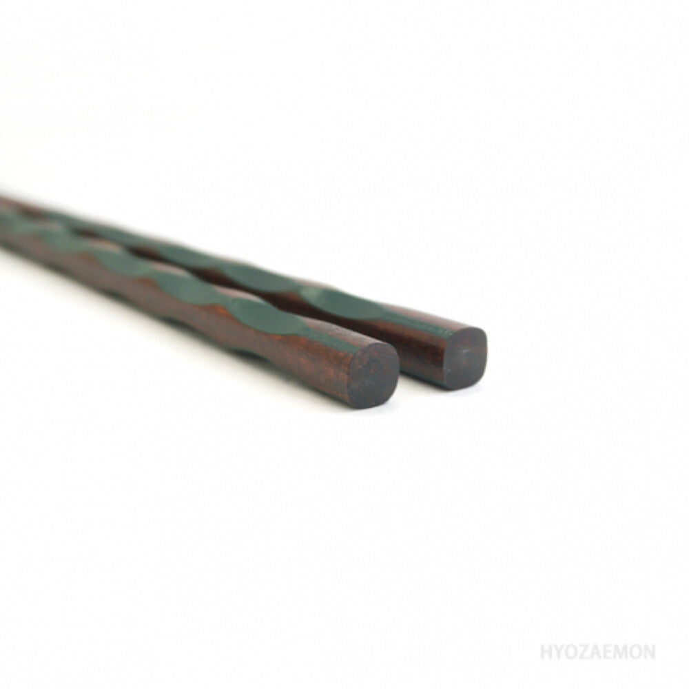 Hyozaemon Kikkou-bori Square-Tip Chopsticks Red Medium 21.5cm