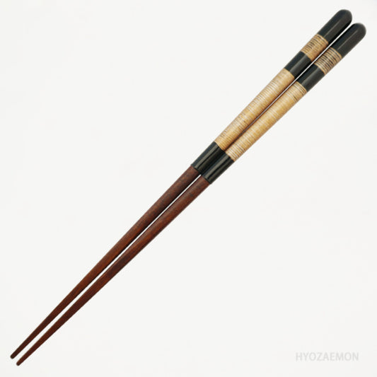 Hyozaemon Sakurasou Square-Tip Chopsticks Red Medium 21.5cm