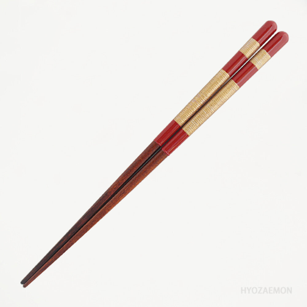 Hyozaemon Sakurasou Square-Tip Chopsticks Black Large 23.5cm