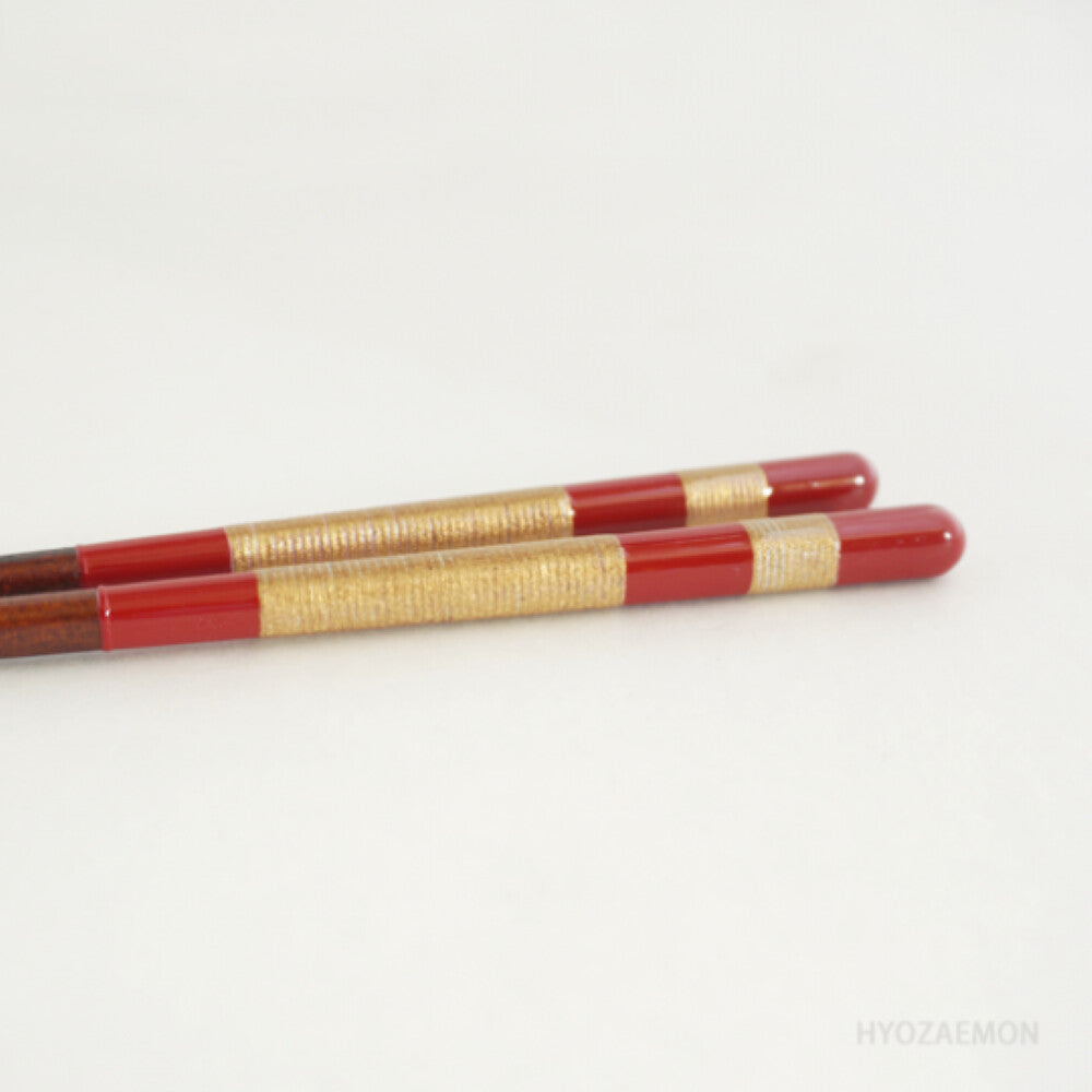 Hyozaemon Sakurasou Square-Tip Chopsticks Black Large 23.5cm