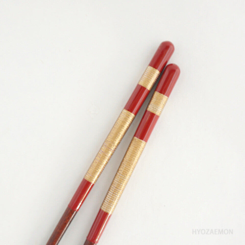 Hyozaemon Sakurasou Square-Tip Chopsticks Black Large 23.5cm