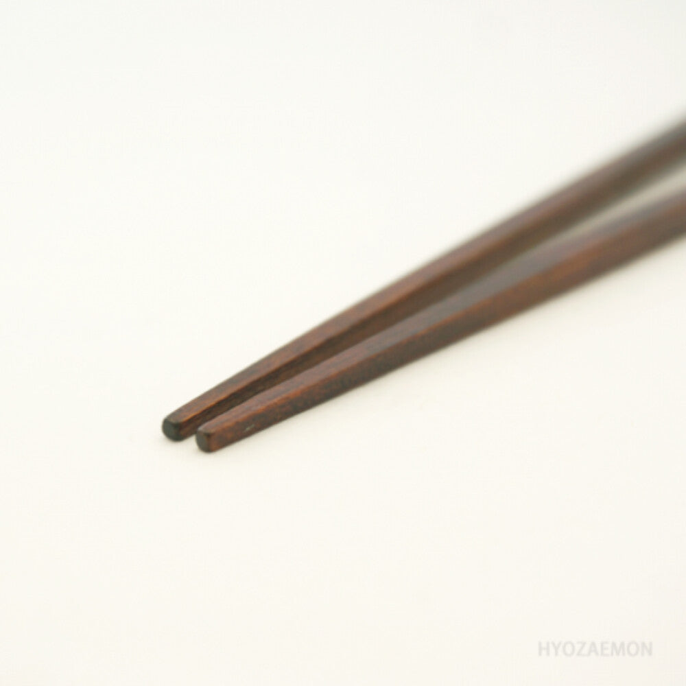 Hyozaemon Sakurasou Square-Tip Chopsticks Black Large 23.5cm