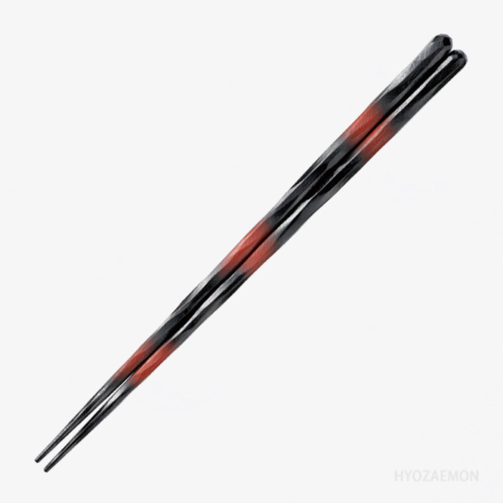 Hyozaemon Kezuri Chopsticks Beni Bokashi Red 21.5cm