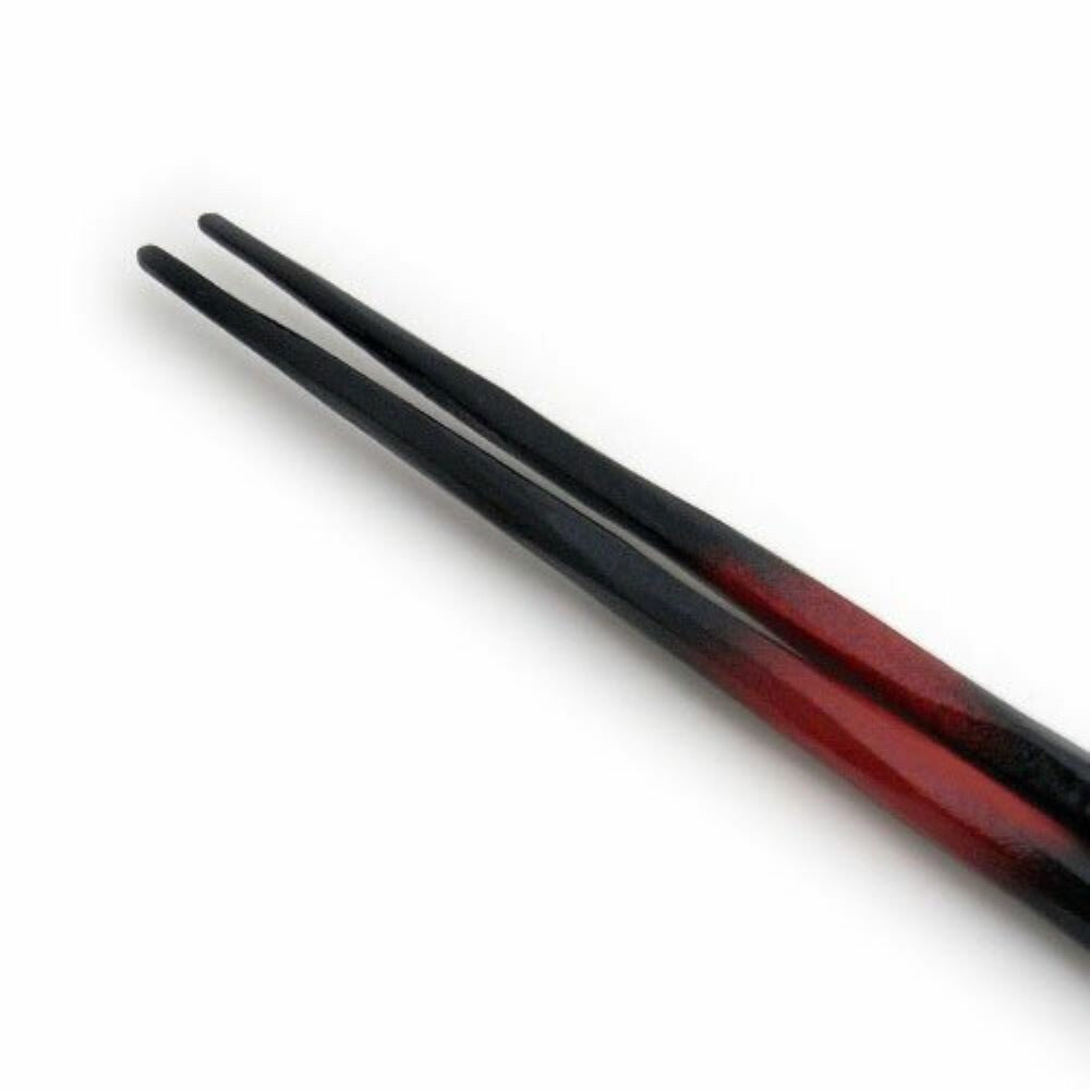 Hyozaemon Kezuri Chopsticks Beni Bokashi Black 23.5cm