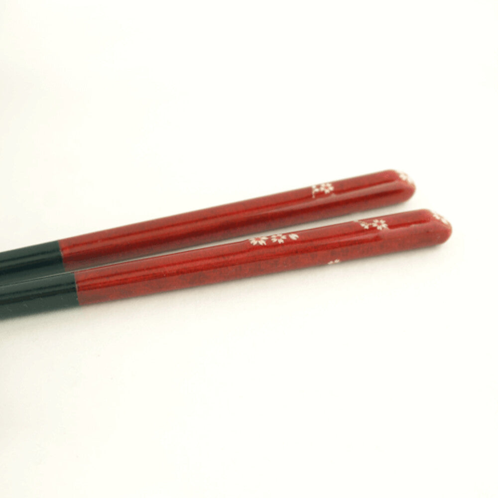 Hyozaemon Hajimari no Yokan Dyed Chopsticks for Girls Dark Red Medium 21.5cm