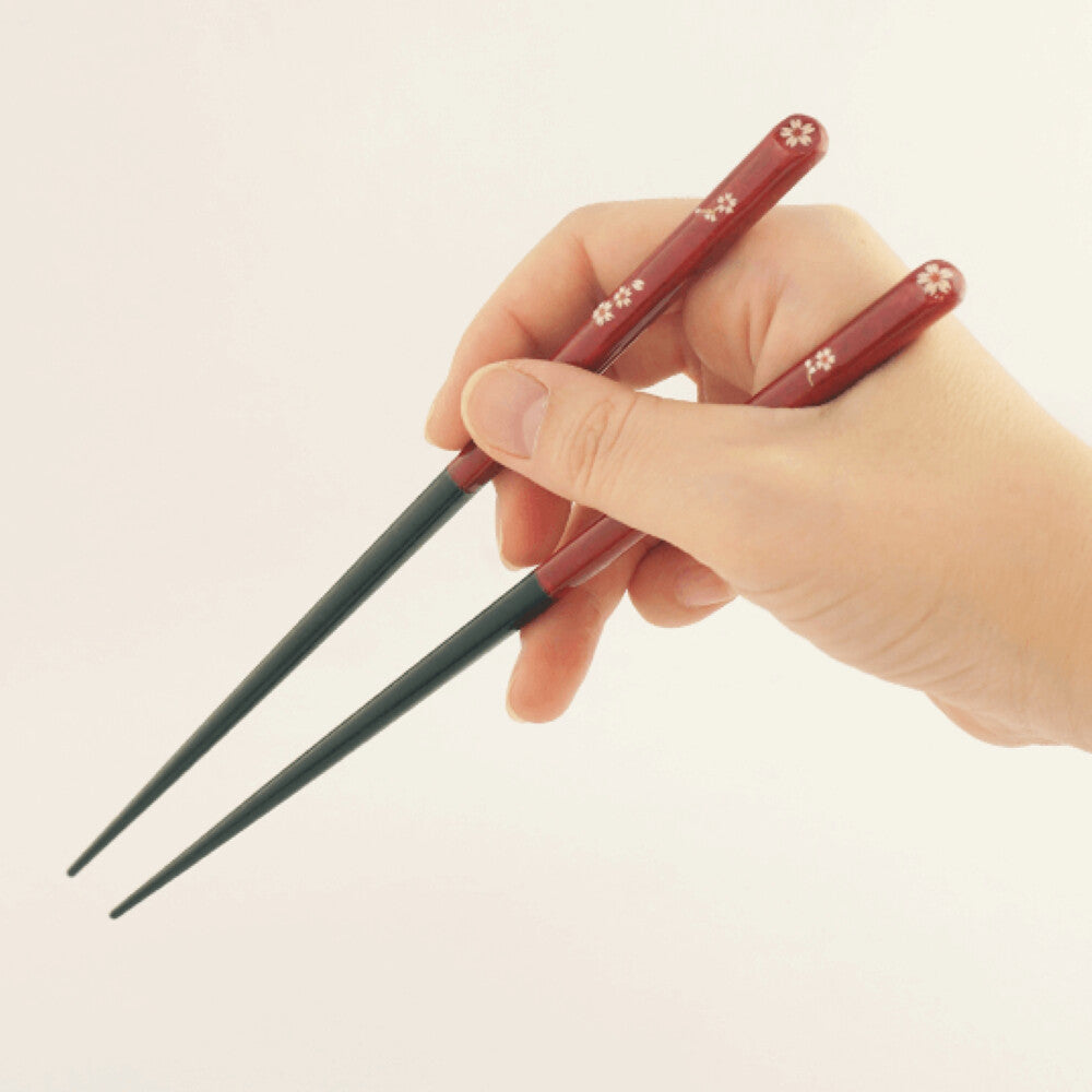 Hyozaemon Hajimari no Yokan Dyed Chopsticks for Girls Dark Red Medium 21.5cm