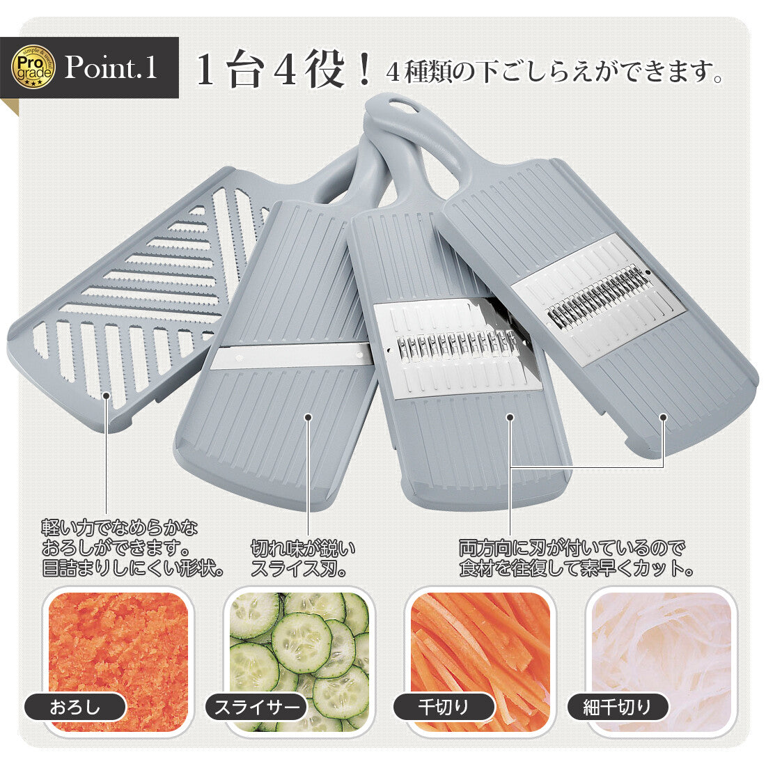 Shimomura Prograde Mandoline Slicer Set with Julienne Blades PG-653