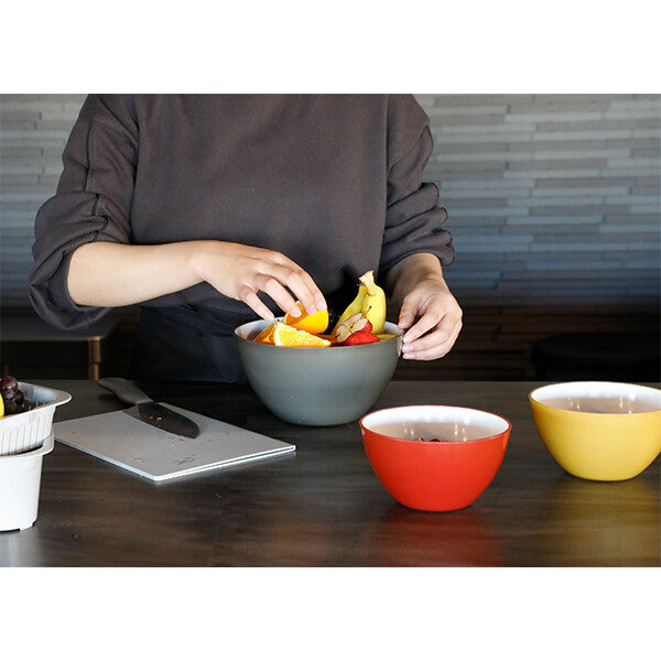 CB Japan Atomico Heat-Resistant Microwave Bowl 14cm Tomato