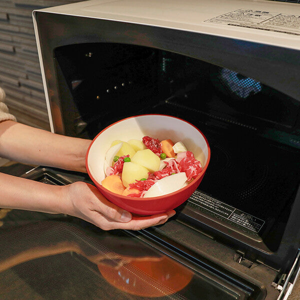 CB Japan Atomico Heat-Resistant Microwave Bowl 18cm Mustard Yellow
