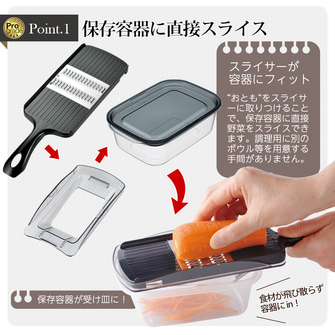 Shimomura Pro Grade Slicer Attachment for Storage Containers PG-632