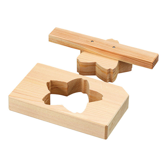 Yamako Hinoki Rice Shaper Cherry Blossom Shape 10.8x3cm 06205