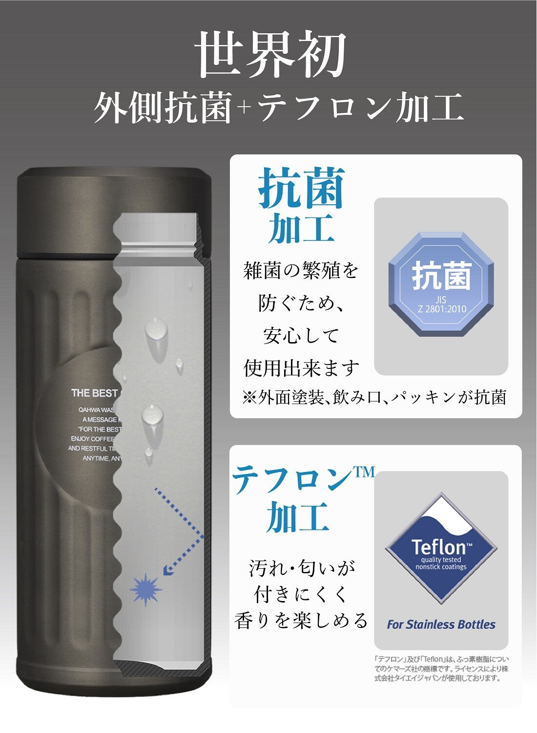 CB Japan Cafua Coffee Bottle 420ml Graphite Gray