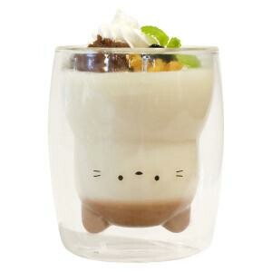 CB Japan Heat-Resistant Double Wall Glass Cat