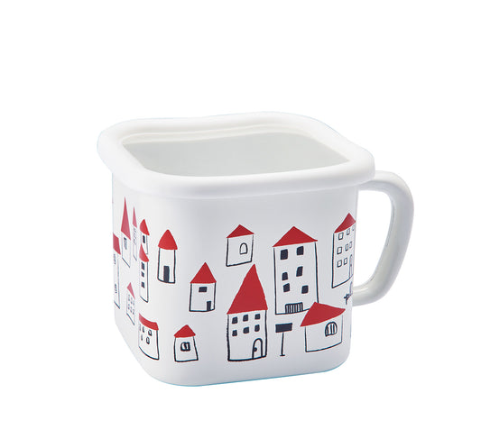 Plune Enamel Multi Square Pot Red Roof YJ-823