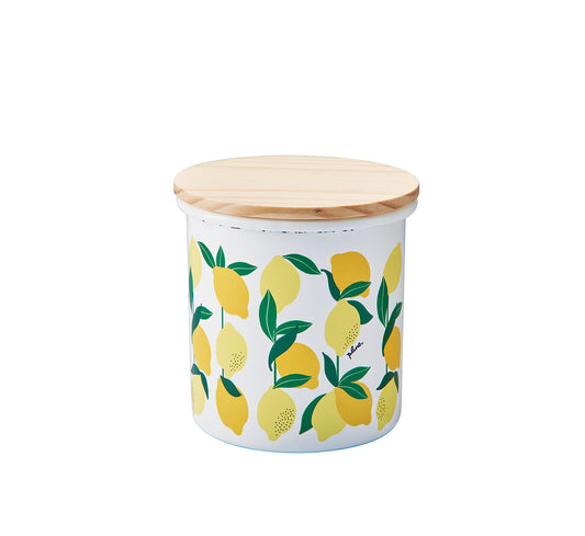 Plune Enamel Canister Lemon PCA-313